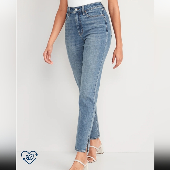 NWT Old Navy High Waisted OG Side-Slit Ankle Jeans - Picture 4 of 11